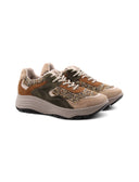 Sneaker da donna in pelle e tessuto