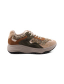Sneaker da donna in pelle e tessuto