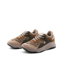 Sneaker da donna in pelle e tessuto