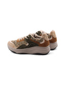 Sneaker da donna in pelle e tessuto