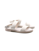 Sandalo flat in vera pelle da donna