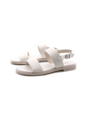 Sandalo flat in vera pelle da donna