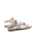 Sandalo flat in vera pelle da donna