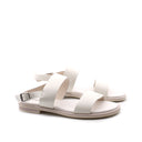 Sandalo flat in vera pelle da donna