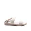 Sandalo flat in vera pelle da donna