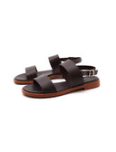 Sandalo flat in vera pelle da donna