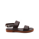 Sandalo flat in vera pelle da donna