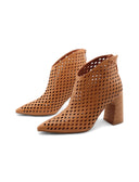 Ankle boot traforato da donna