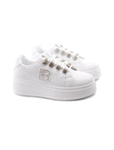 Sneaker platform con strass da donna