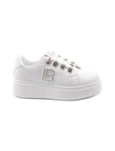 Sneaker platform con strass da donna