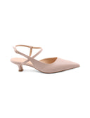 Slingback kitten heel nude da donna