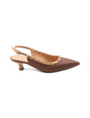 Décolleté kitten heels con borchie