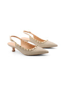 Décolleté kitten heels con borchie