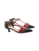 Kitten heel t-bar animalier da donna