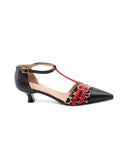 Kitten heel t-bar animalier da donna