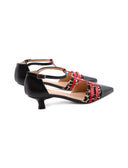 Kitten heel t-bar animalier da donna