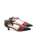 Kitten heel t-bar animalier da donna