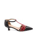 Kitten heel t-bar animalier da donna