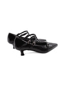 Décolleté kitten heel in vernice donna