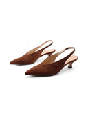 Décolleté slingback kitten heels donna