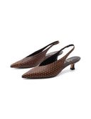 Décolleté kitten heels a mandorla donna