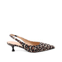 Slingback kitten heel animalier donna