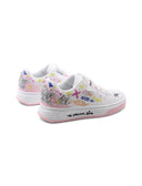 Sneaker con stampa, glitter e borchie
