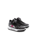 Sneaker bimba con paillettes e borchie