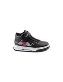 Sneaker bimba con paillettes e borchie
