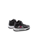 Sneaker bimba con paillettes e borchie