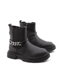 Stivaletto nero con catena da bimba