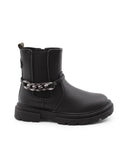 Stivaletto nero con catena da bimba