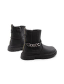 Stivaletto nero con catena da bimba