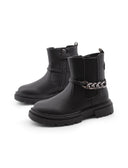 Stivaletto nero con catena da bimba