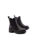 Combat boot nero da donna