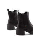 Combat boot nero da donna