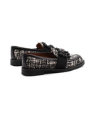 Mocassino donna in tweed con accessorio