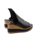 Sandalo zeppa con plateau da donna