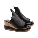 Sandalo zeppa con plateau da donna