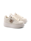 Sneaker platform con gioiello da donna