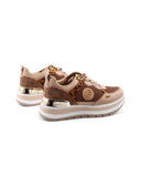 Sneaker platform animalier da donna