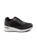 Sneaker zeppa con glitter da donna