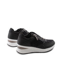Sneaker zeppa con glitter da donna