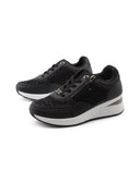 Sneaker zeppa con glitter da donna