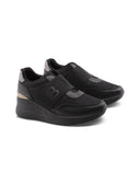 Sneaker zeppe slip on con glitter donna