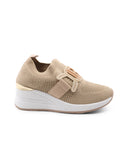 Sneaker slip on con zeppa da donna
