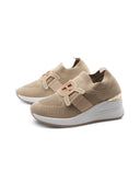 Sneaker slip on con zeppa da donna