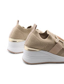 Sneaker slip on con zeppa da donna
