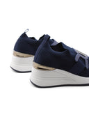 Sneaker slip on con zeppa da donna