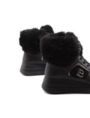 Sneaker alta con pelliccia da donna